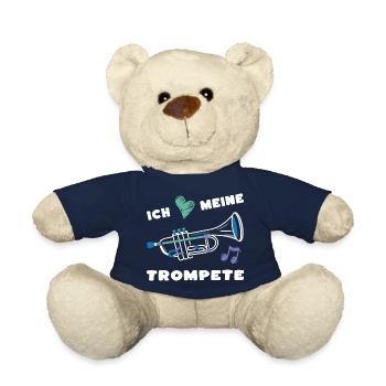 Ich liebe meine Trompete - Musik Musiker Musikerin - Teddy - French Navy - Vorne