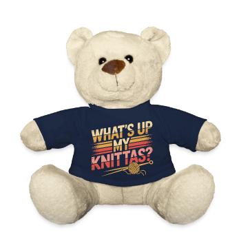 Creative humor for knitting lovers - Teddy Bear - french navy - Front