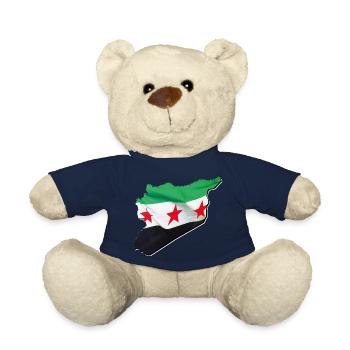 Drapeau de la Syrie en Syrie Carte 2 - Nounours - bleu marine - Devant