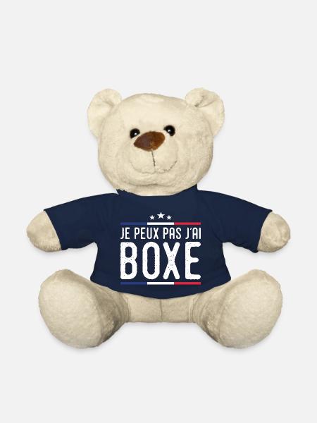 Boxe - je peux pas j'ai boxe boxeur boxing france - Nounours - bleu marine
