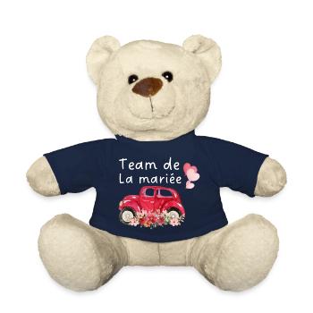 Braut Team Auto Braut Blumen - Teddy - French Navy - Vorne