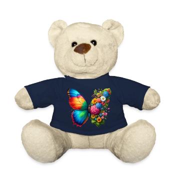 Colorful Butterfly Nature Inspired Summer Vibes - Teddy Bear - french navy - Front
