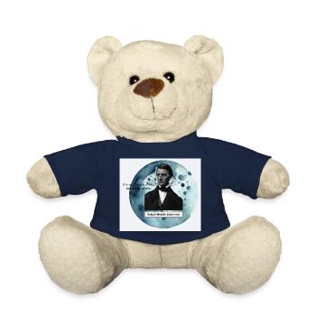 Depth of Life – Ralph Waldo Emerson Quote - Teddy Bear - french navy - Front