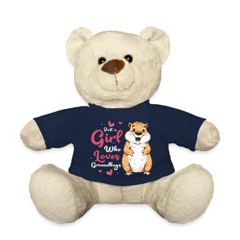 Just A Girl Who Loves Groundhogs Rodent Animal - Teddy - French Navy - Vorne