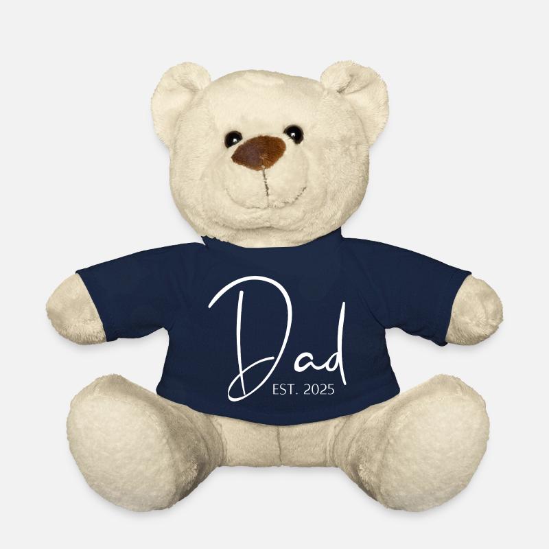 Dad Since 2025 Vintage Dad Elegant - Teddy Bear - french navy