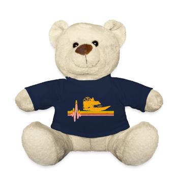 Airboat Fanboat Airboating Swamp Boat Heartbeat - Nounours - bleu marine - Devant