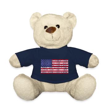 8Bit Retro 4. Juli USA - Teddy - French Navy - Vorne