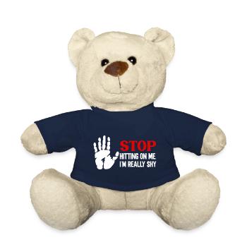 Arrêtez de me draguer, je suis timide - Nounours - bleu marine - Devant