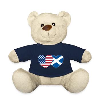États-Unis Écosse Flag Heart - Nounours - bleu marine - Devant