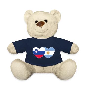 Slowenien Argentinien Flagge Herz - Teddy - French Navy - Vorne