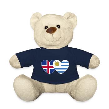 Island Uruguay Flagge Herz - Teddy - French Navy - Vorne
