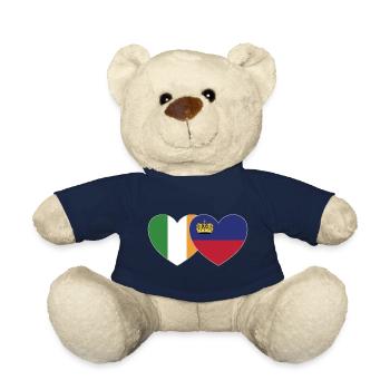 Irland Liechtenstein Flagge Herz - Teddy - French Navy - Vorne