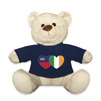 Liechtenstein Irland Flagge Herz - Teddy - French Navy - Vorne