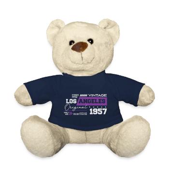 1957 Vintage Born Legend 67 Birthday - Teddy Bear - french navy - Front