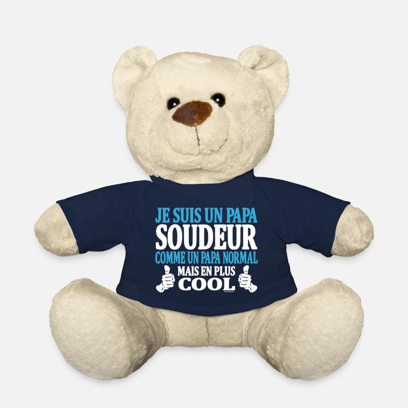 Je suis un papa soudeur - Nounours - bleu marine