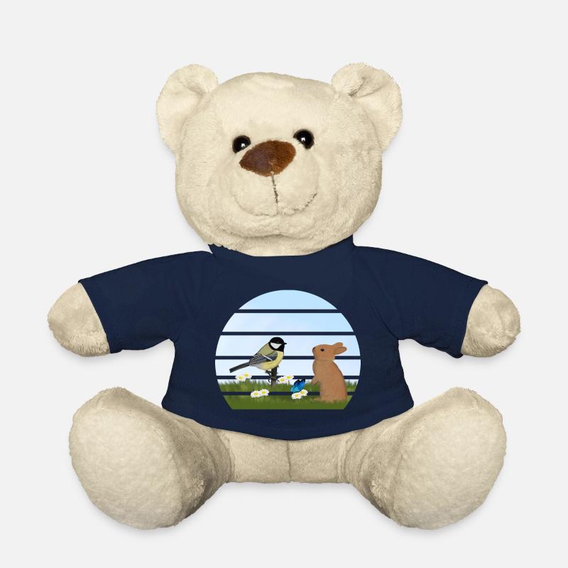 Kohlmeise Vogel Kaninchen Ostern Frühling - Teddy - French Navy
