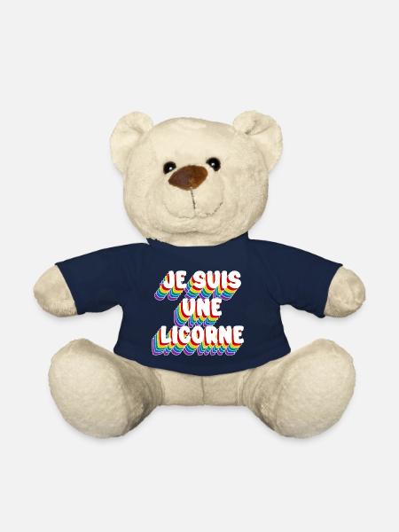 JE SUIS UNE LICORNE - Nounours - bleu marine