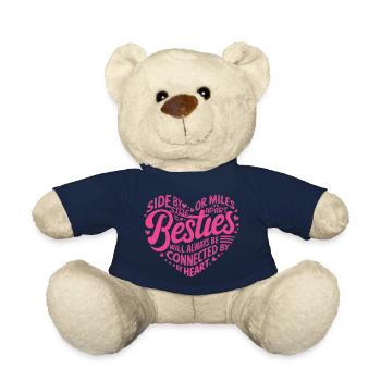 Besties werden immer durch das Herz verbunden sein | BFF - Teddy - French Navy - Vorne