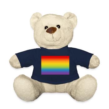 Rainbow flag flag LGBT CSD Gay Pride - Teddy Bear - french navy - Front