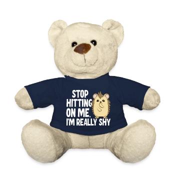 Arrêtez de me draguer, je suis timide - Nounours - bleu marine - Devant