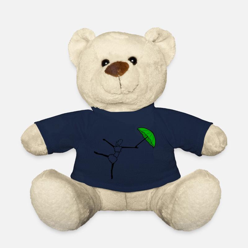 Tanzendes Schaf mit Regenschirm - Teddy - French Navy