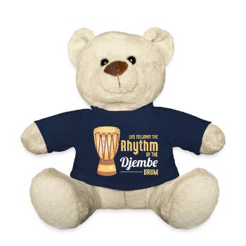 Djembe Player Drummer Music Drum Musician - Teddy Bear - french navy - Front