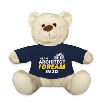 Architekt 3D Traum Bau Architektur Lustig - Teddy - French Navy - Vorne