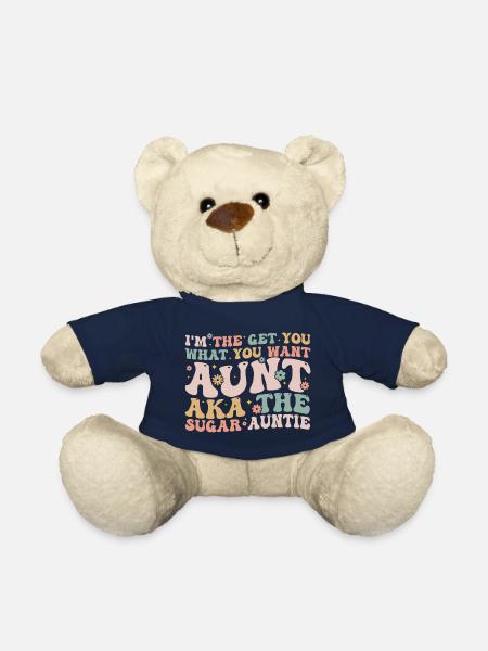 Aka The Sugar Auntie - Funny For Any Aunt - Auntie - Nounours - bleu marine