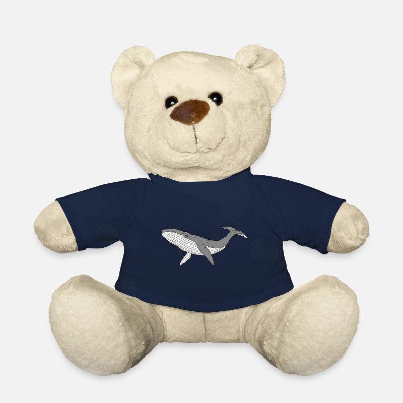 Sparkly whale - Teddy Bear - french navy