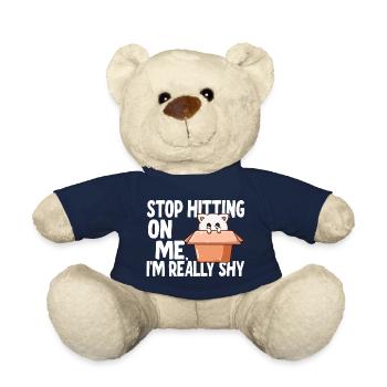 Arrêtez de me draguer, je suis timide - Nounours - bleu marine - Devant