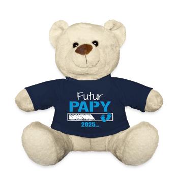 Zukünftiger Opa 2025 Geschenk, der bald Opa sein wird - Teddy - French Navy - Vorne
