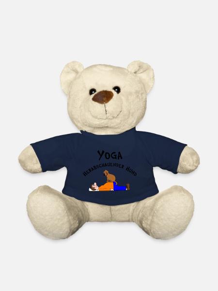 Yoga chien regardant vers le bas - Nounours - bleu marine