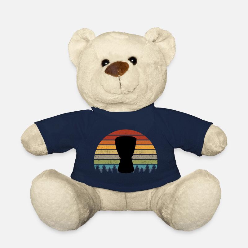 Djembe Player Schlagzeuger Musik Schlagzeug Vintage Retro - Teddy - French Navy
