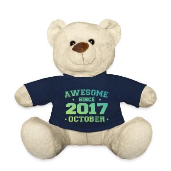 Octobre 2017 - Cadeau Anniversaire Octobre 2017 - Nounours - bleu marine - Devant