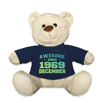 Anniversaire Décembre 1969 - Cadeau Decembre 1969 - Nounours - bleu marine - Devant