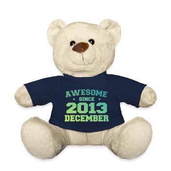 Anniversaire Décembre 2013 - Cadeau Decembre 2013 - Nounours - bleu marine - Devant