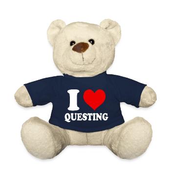 Ich liebe Questing Level Quest MMORPG Herz - Teddy - French Navy - Vorne