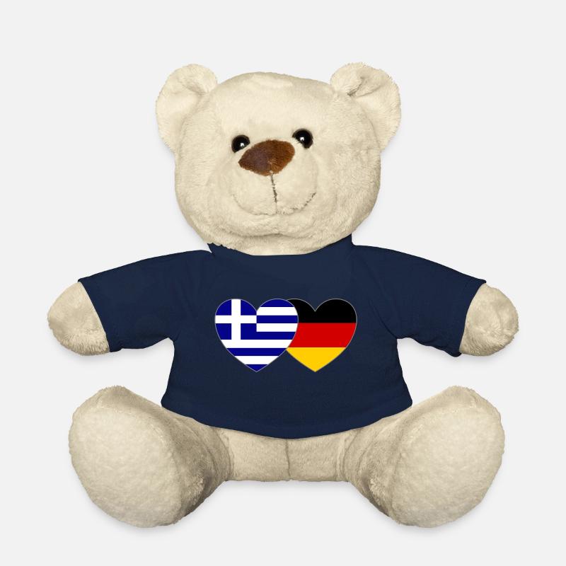 Griechenland Deutschland Flagge Herz - Teddy - French Navy