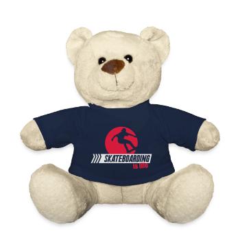 La planche à roulettes est patin à vie - patineur - garçon de patinage - Nounours - bleu marine - Devant