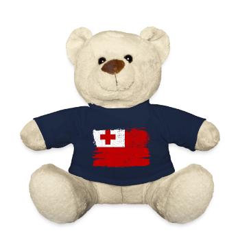 Tonga Bandiera Flag Peace Vintage - Teddy Bear - french navy - Front