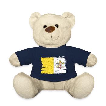 Vatican City Bandiera Vaticano Flag Peace Vintage - Teddy Bear - french navy - Front