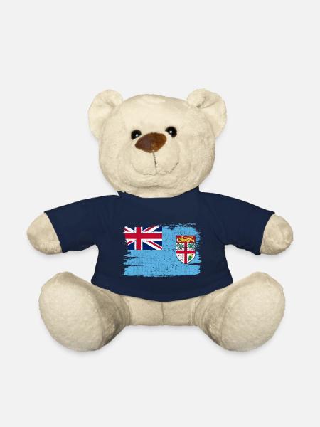 Drapeau des Fidji Drapeau de la paix Vintage - Nounours - bleu marine