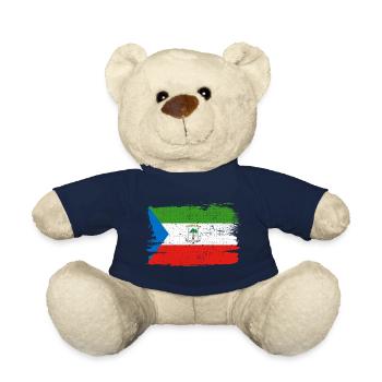 Guinée équatoriale drapeau drapeau paix Vintage - Nounours - bleu marine - Devant