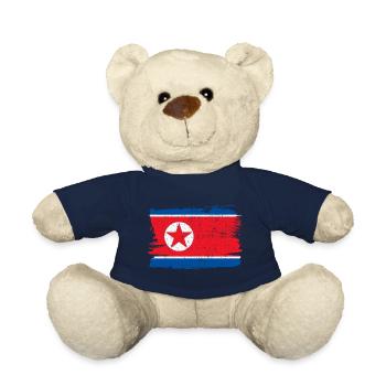 North Korea Flag North Korea Flag Peace - Teddy Bear - french navy - Front