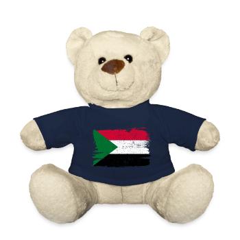 Drapeau du Soudan drapeau paix Vintage - Nounours - bleu marine - Devant