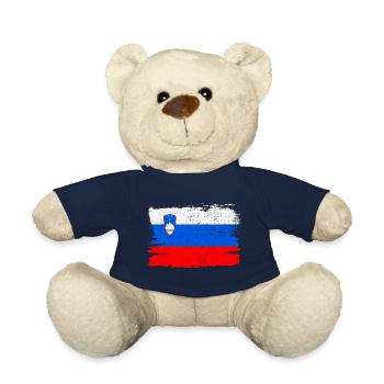 Slowenien Flagge Flagge Frieden Vintage - Teddy - French Navy - Vorne