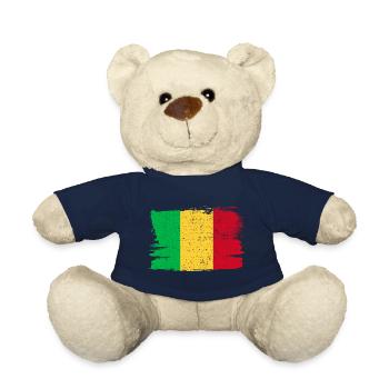 Drapeau du Mali Drapeau Paix Vintage - Nounours - bleu marine - Devant