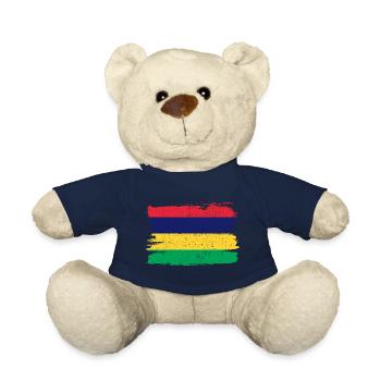 Mauritius Flag Flag Peace Vintage - Teddy Bear - french navy - Front