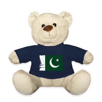 Pakistan Flag Flag Peace Vintage - Teddy Bear - french navy - Front