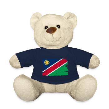 Drapeau de la Namibie Drapeau de la paix Vintage - Nounours - bleu marine - Devant
